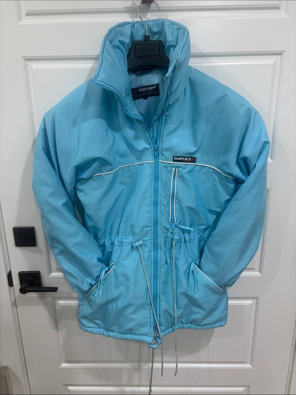 Sunice Sky Blue Women's Ski Jacket with Drawcord Waist